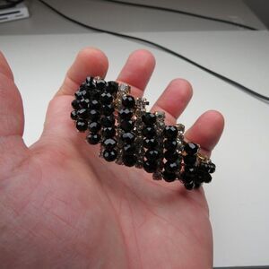 $150 Black white stones Fashion Bangle Bracelet